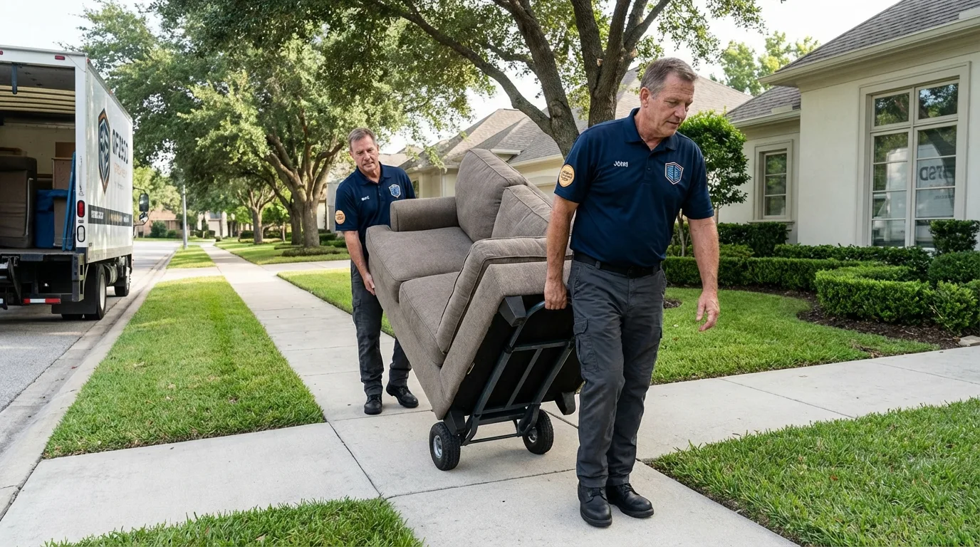 Local residential moving crew loading furniture in Kingston Springs, TN