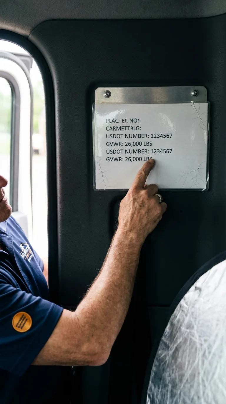 USDOT licensing placard verification in Kingston Springs